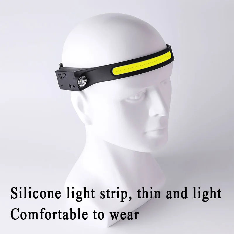 Rechargeable LED Sensor Headlamp – Motion Activated Light for Camping