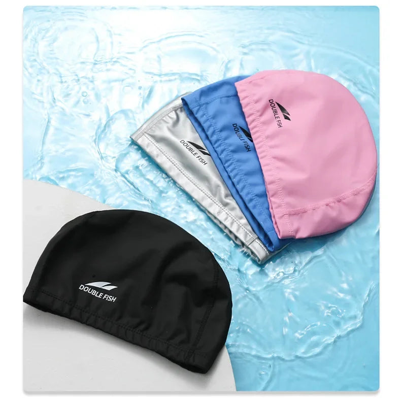 Waterproof PU Swimming Cap – Unisex Adult Professional Hat for Lap Training