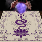 Snake Floral Tarot Tablecloth – Astrology Altar Decor for Divination Rituals