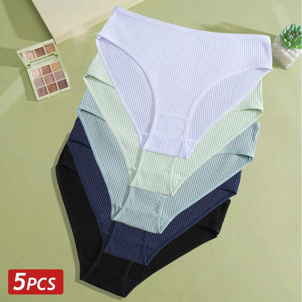 Cotton Briefs – Soft Striped Low Rise Underwear for Women