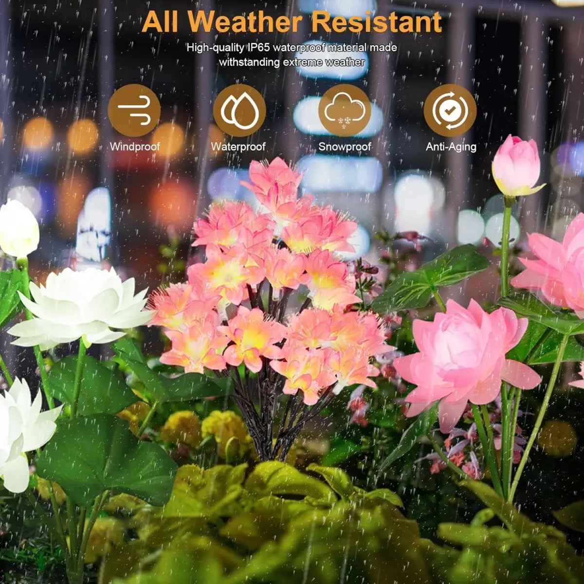 LED Camellia Solar Lights – Waterproof Flower Lamps for Outdoor Garden Decor