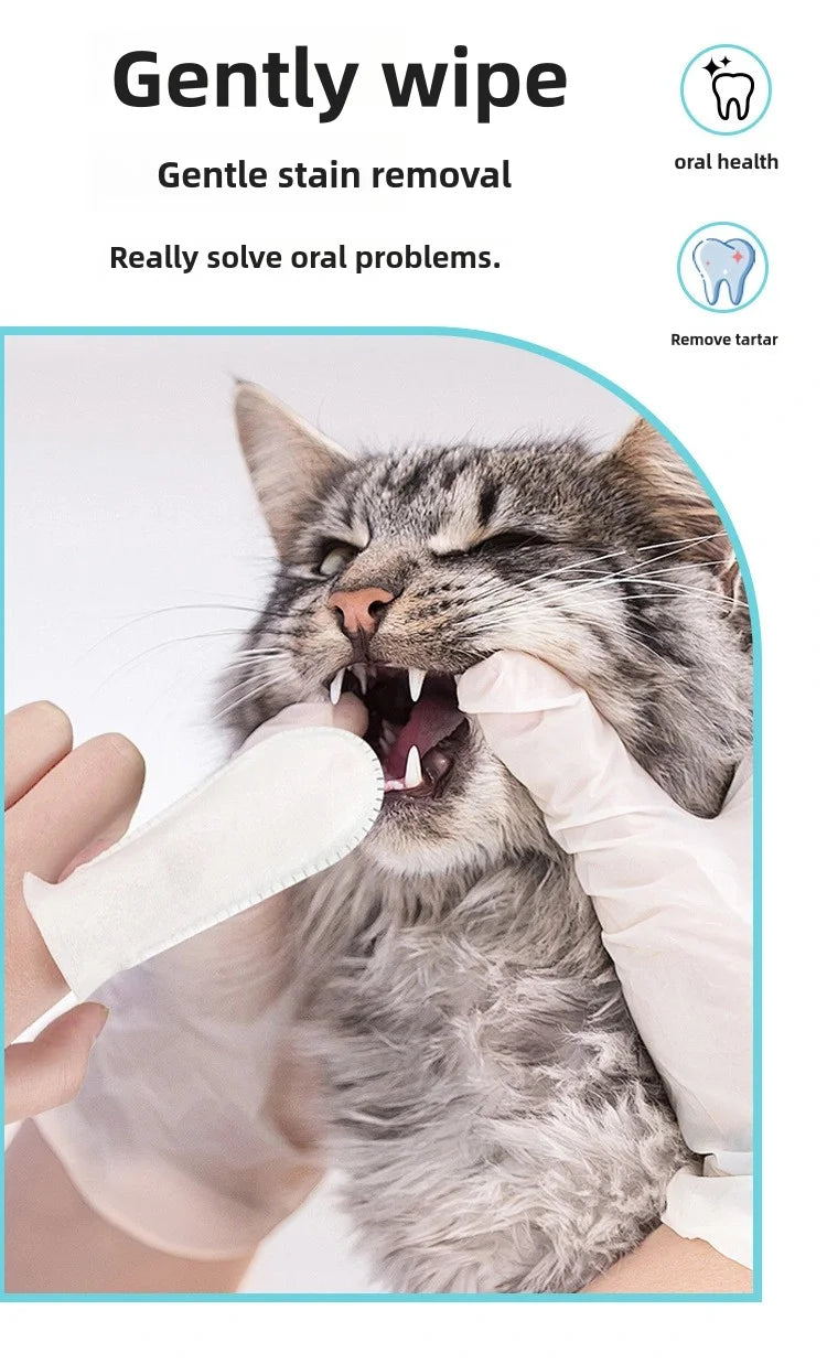 Dental Finger Wipes – Plaque Control for Dog and Cat Oral Hygiene