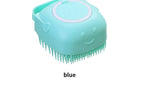 Silicone Pet Bathing Brush – Soft Massage Grooming Tool for Dog and Cat Cleaning