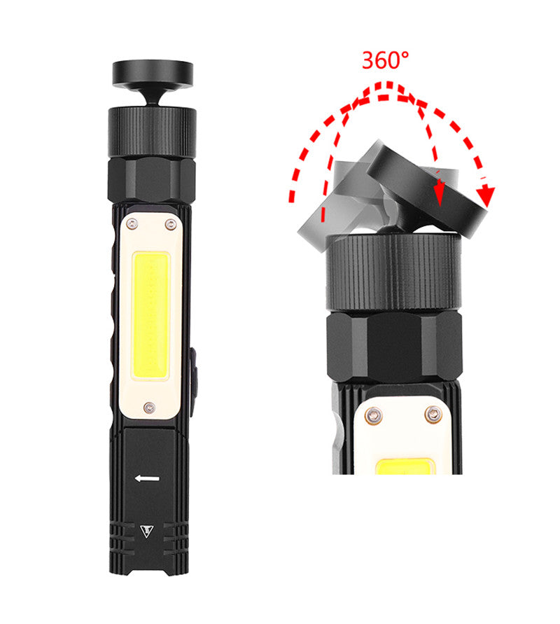 Rechargeable LED Work Light – Magnetic COB Flashlight for Outdoor Repairs