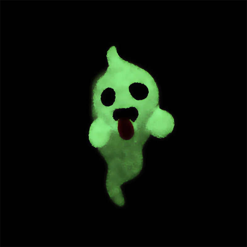 Glow in the Dark Ghost Stud Earrings – Fluorescent Jewelry for Halloween