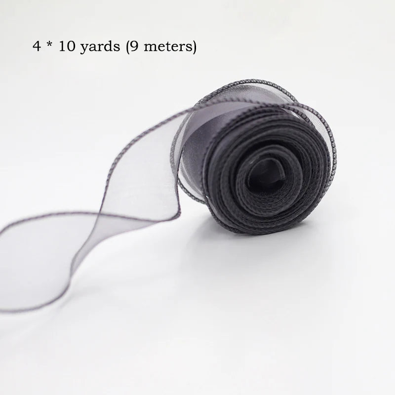 Chiffon Silk Ribbon – 10 Yard Organza Fabric for Wedding Decor and Crafting