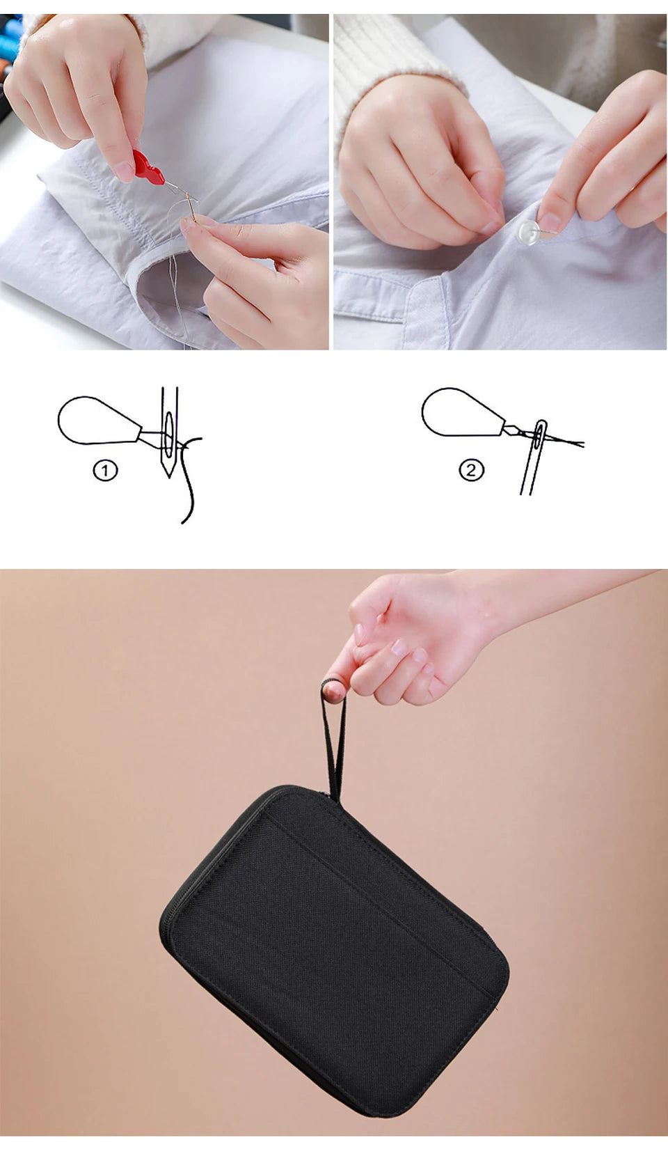 Portable Sewing Kit – Complete Tool Set for DIY Handwork and Travel Repairs