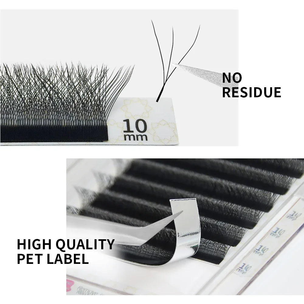 W Shape Eyelash Extensions – 3D Premade Volume Faux Mink Fans for Professionals