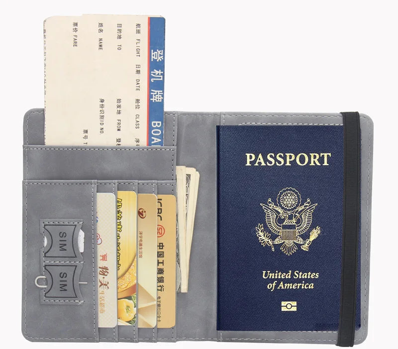 Personalized Passport Cover – RFID Blocking World Map Design for Travel