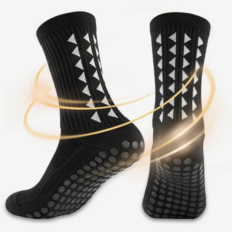 Non-Slip Grip Athletic Socks – Towel Bottom for Soccer Football and Running