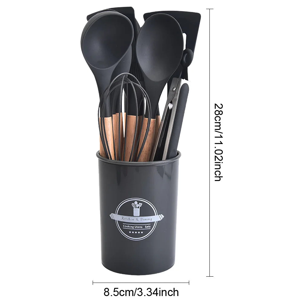 Silicone Kitchen Utensil Set – Non-Stick Cooking Tools for Home Chefs