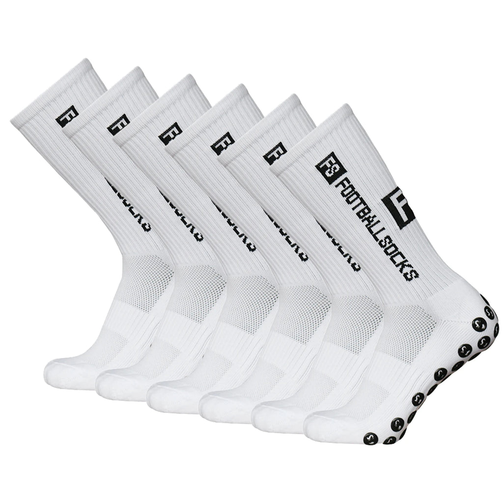 Anti-Slip Athletic Sports Socks – Stretchy Grip Crew for Football Soccer