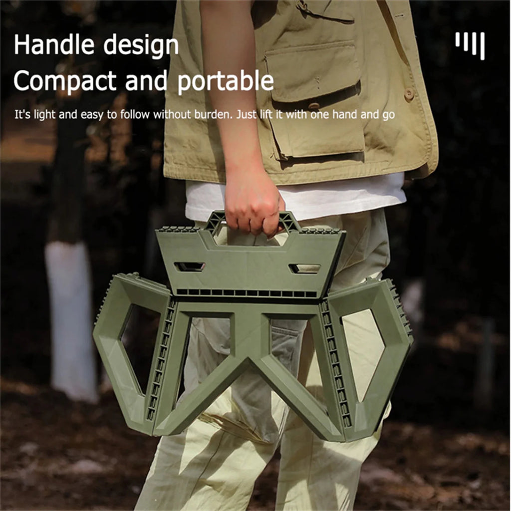 Portable Folding Stool – High Load Bearing Chair for Camping and Fishing