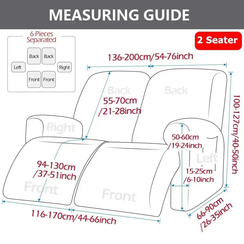 Printed Elastic Recliner Cover – Stretch Slipcover for Living Room Furniture
