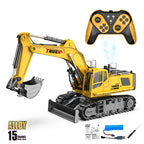 Alloy RC Excavator Toy – 2.4G Remote Control Engineering Truck for Kids