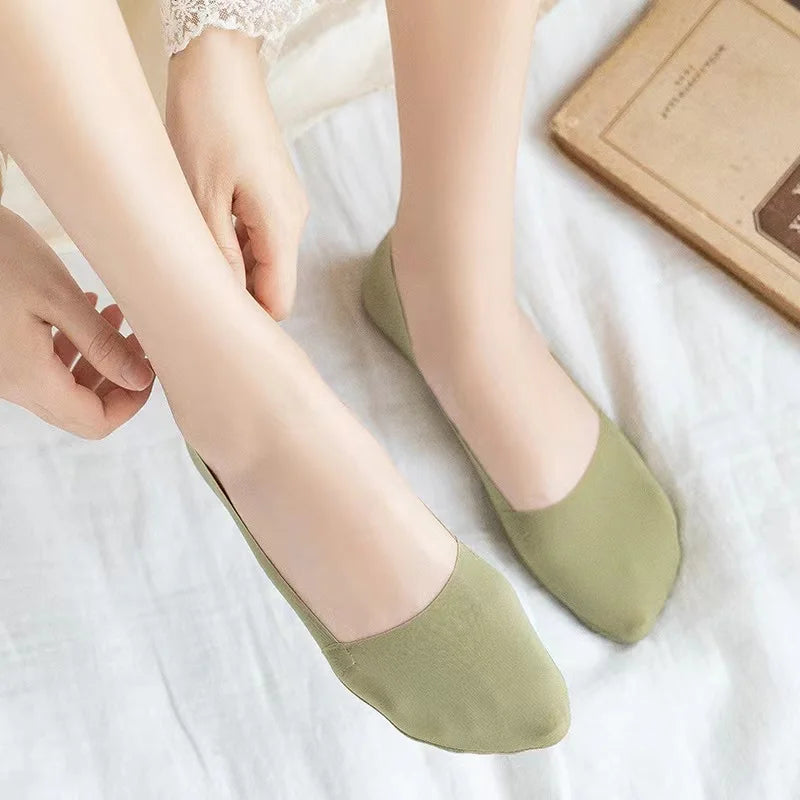 Cotton Invisible Low Cut Socks – Breathable Non-slip Liners for Casual Wear