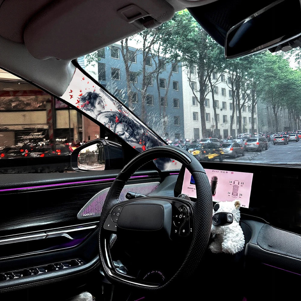 A-Pillar Interior Decal – Cool Girl Pattern Trim for Car Customization