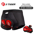 Padded Cycling Underwear Shorts – 5D Gel Breathable Liner for MTB Road Bike