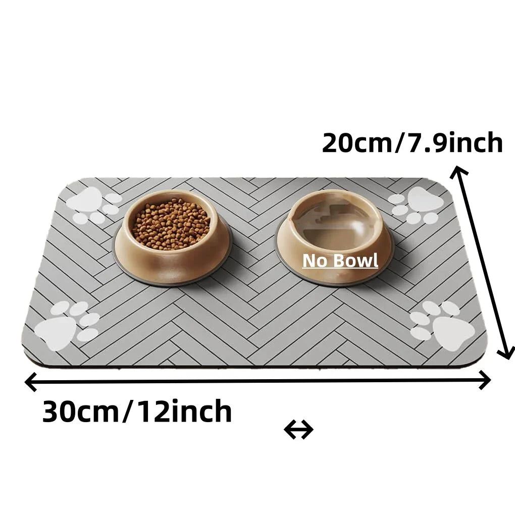 Absorbent Pet Feeding Mat – Waterproof Placemat for Dog and Cat Food Bowls