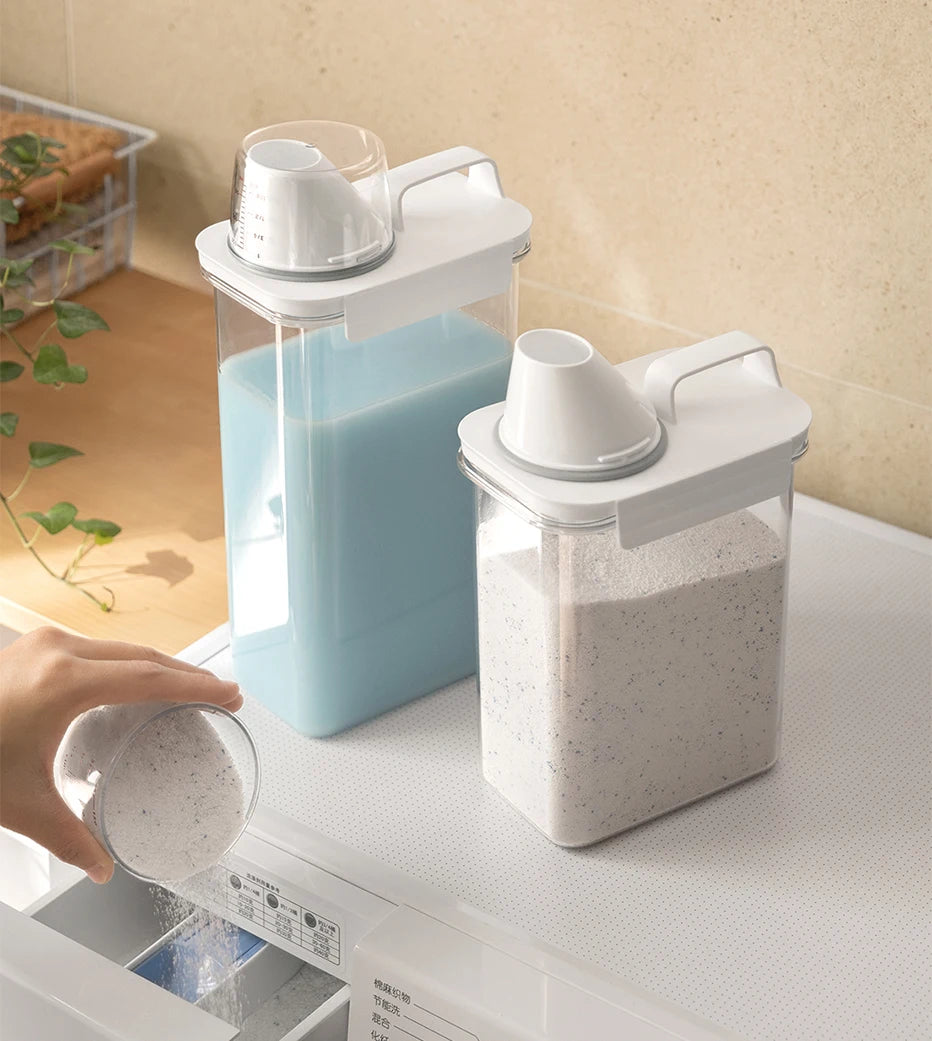 Refillable Laundry Dispenser – Multi-Size Storage Tank for Detergent Powder