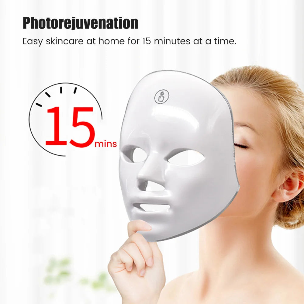 7-Color LED Photon Facial Mask – Skin Rejuvenation for Home Beauty Care
