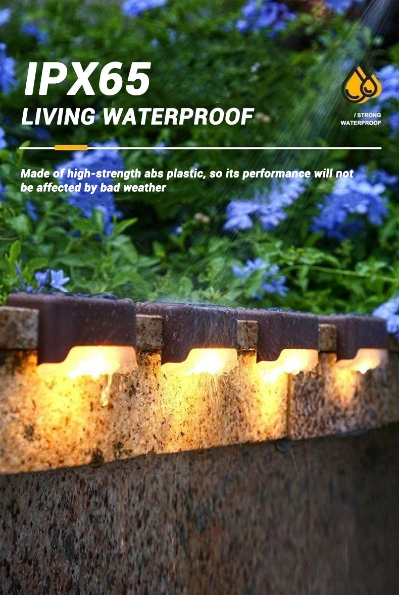 Waterproof Solar LED Deck Lights – Outdoor Step Lamps for Garden Patio Decor