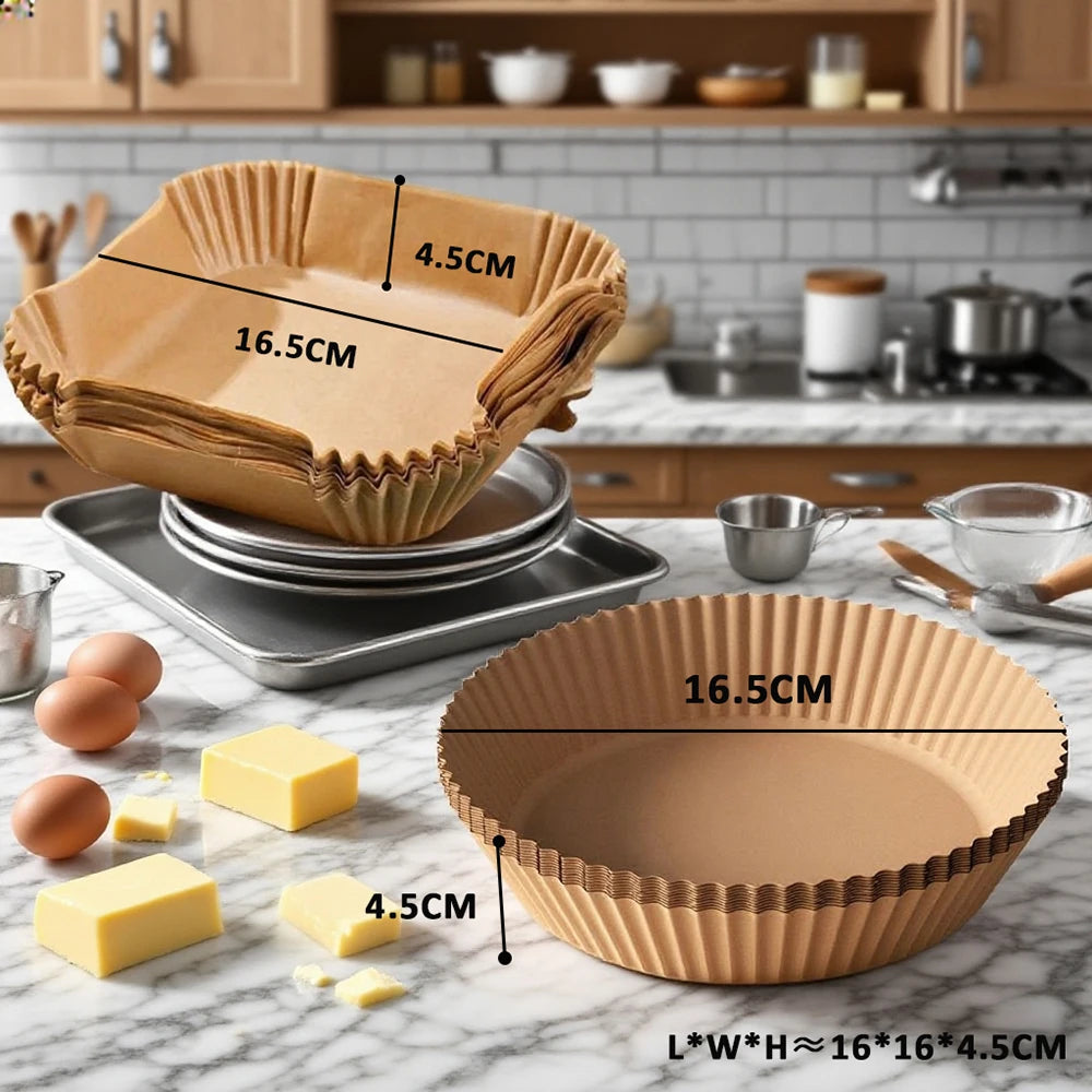 Disposable Air Fryer Liners – Non-Stick Paper Sheets for Baking and Roasting