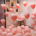 Red Heart Shaped Latex Balloons – 12 Inch Party Decorations for Weddings