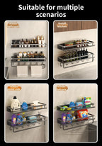 Aluminum Bathroom Shelf – Wall Mounted Storage Rack for Kitchen and Shower