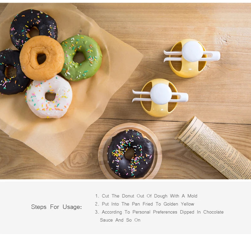 Donut Mold Cutter – Kitchen Baking Tool for Homemade Dessert Making