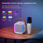 Portable Karaoke Speaker – RGB Wireless System for Kids Family Singing