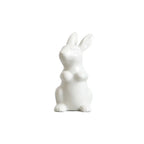 Ceramic Rabbit Figurine – White Porcelain Bunny Decor for Home Office