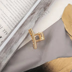 Gold Metal Heart Hair Claw Clips – Non Slip Geometric Barrettes for Daily Wear
