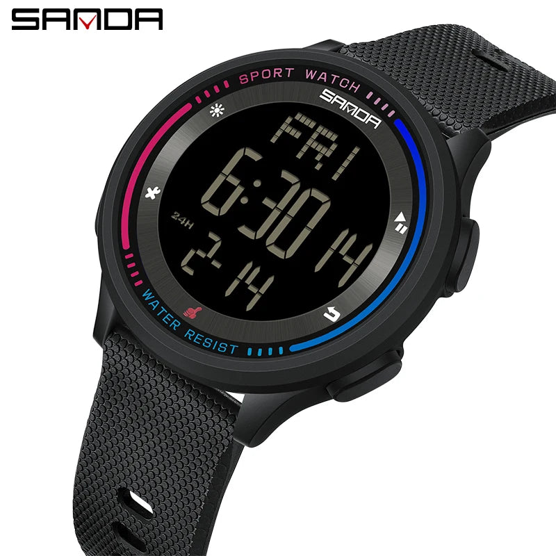 Digital Sports Watch – Waterproof Large Display for Outdoor Athletics