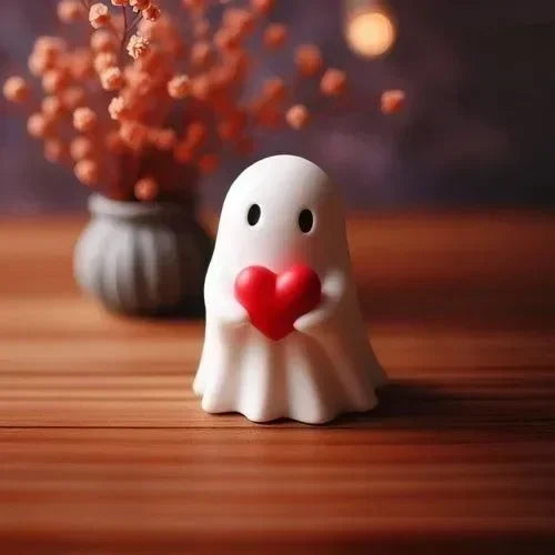 Resin Ghost Statue – Small Spooky Figurine for Halloween Home Decor