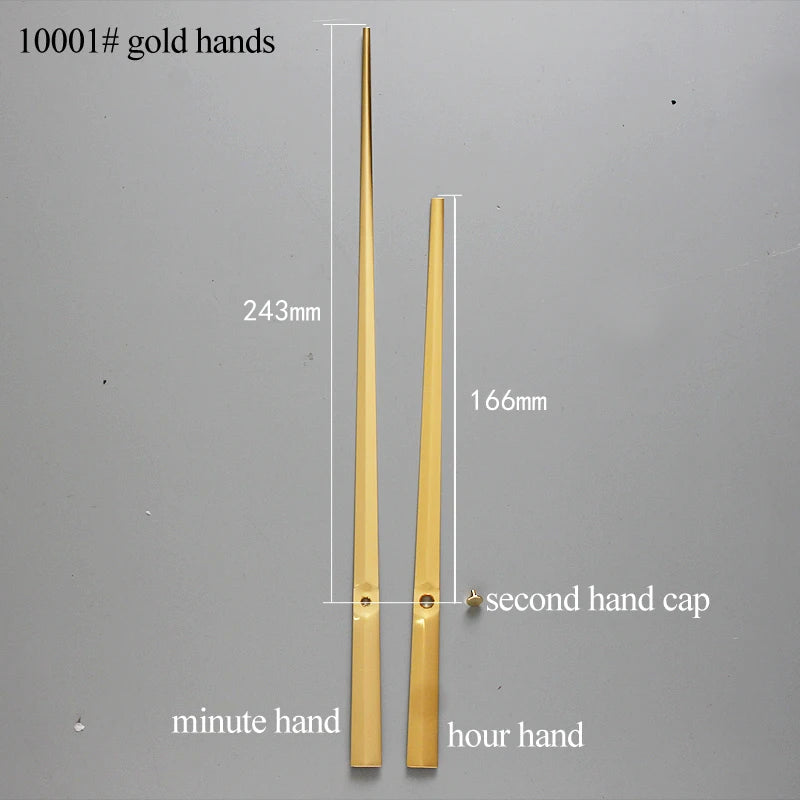 High Torque Wall Clock Mechanism – DIY Repair Kit with Gold and Black Hands