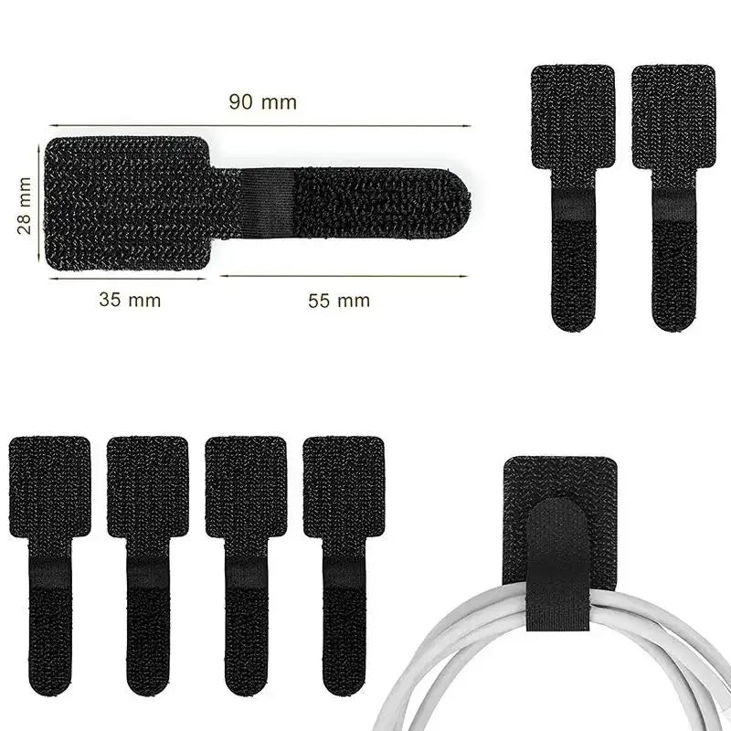 Reusable Cable Ties – Adjustable Cord Organizer for Desk Management
