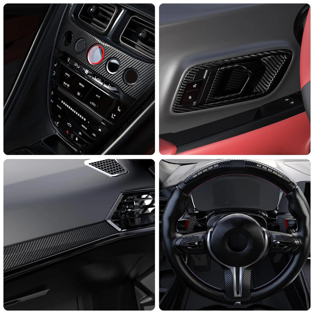 Nano Carbon Fiber Car Trim – Adhesive Vinyl Protector for Vehicle DIY Wrap