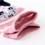 Cat Pattern Crew Socks – Comfortable Moisture-Wicking Footwear for Women