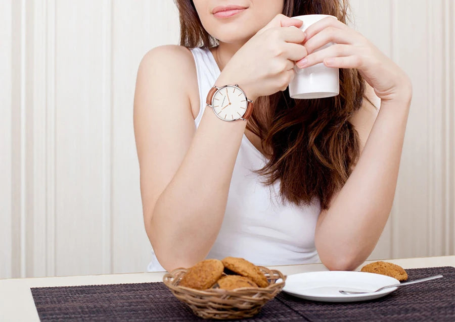 Ultra Thin Leather Wristwatch – Minimalist Dress Accessory for Women