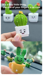 Mini Resin Succulent Cactus Plants – Decorative Ornaments for Home and Office