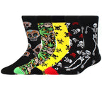 Combed Cotton Crew Socks – Novelty Patterned Casual Apparel for Men and Women