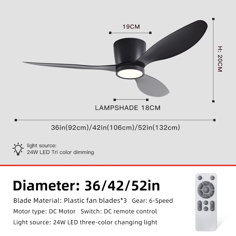 Inverter Ceiling Fan with Light – Silent Cooling for Bedroom and Office