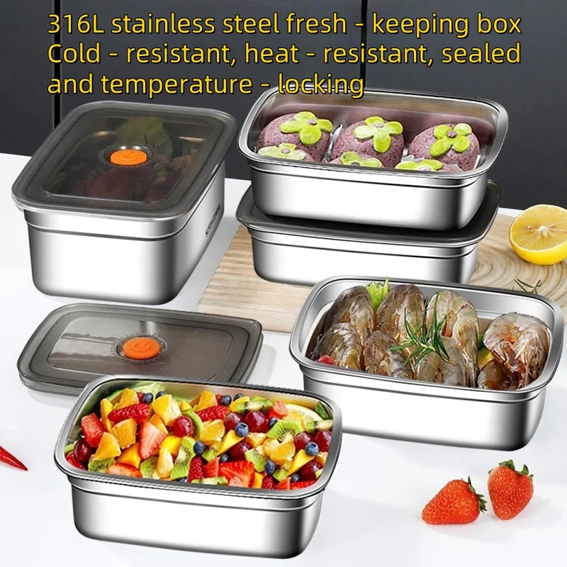 Stainless Steel Bento Box – Leak-Proof Food Container for Camping and Lunch