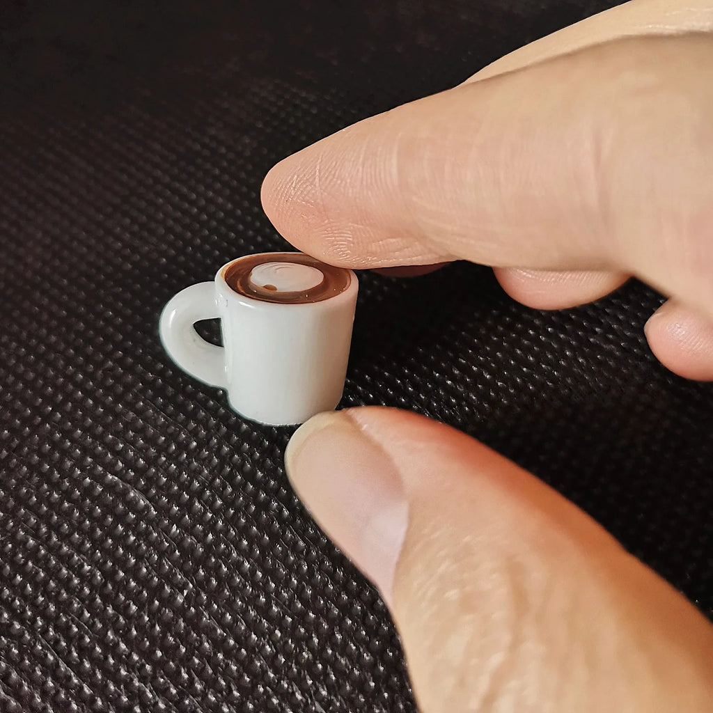 Miniature Resin Coffee Cups – Kawaii DIY Craft Decor for Phone Case Art