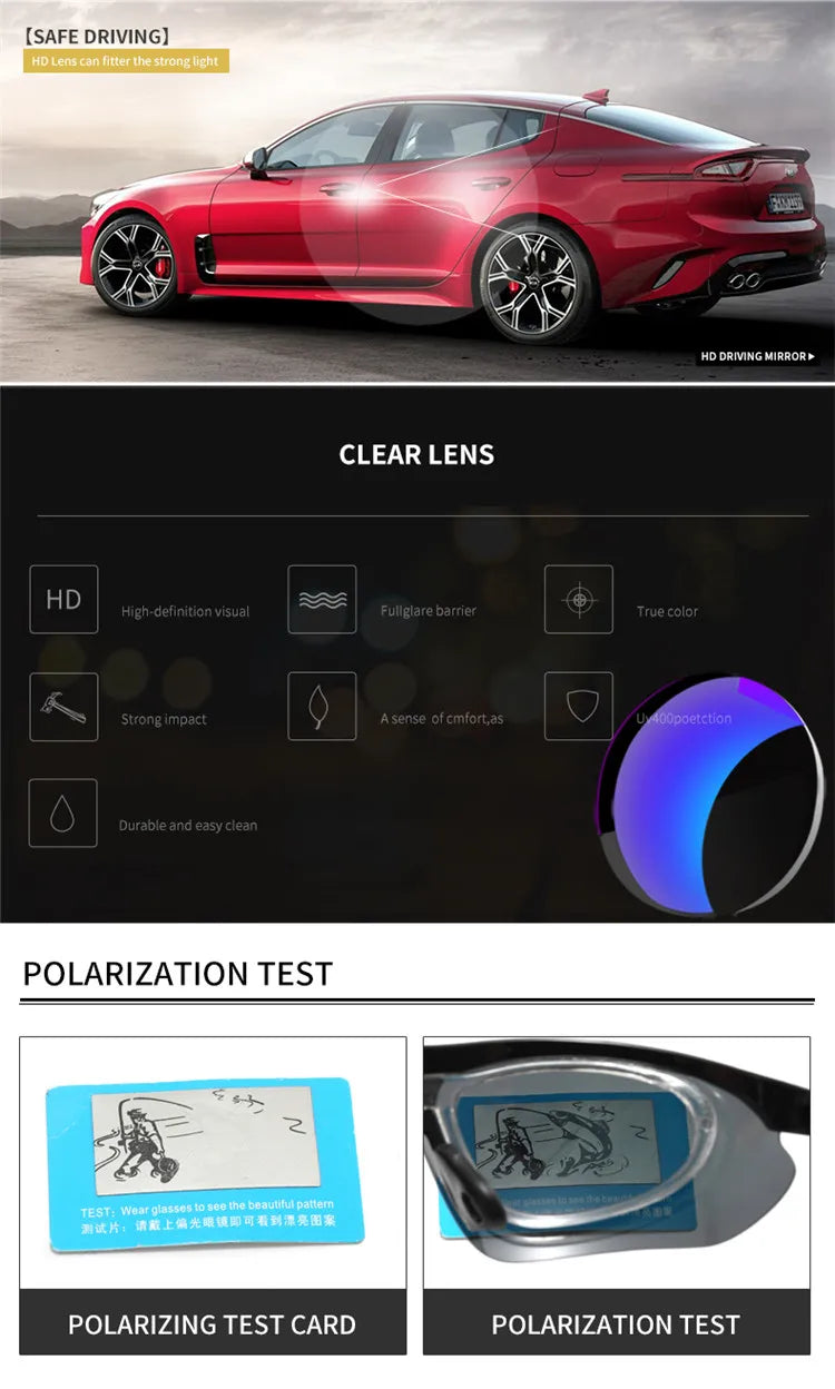 Photochromic Cycling Sunglasses – Polarized UV400 Eyewear for Outdoor Sports
