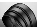 Mens Automatic Buckle Leather Belt – Luxury Business Accessory for Formal Wear