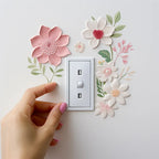 Floral PVC Wall Decal – Removable Waterproof Sticker for Home Decor