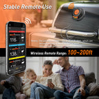 Wireless Meat Thermometer – Bluetooth App-Controlled for BBQ Grill and Smoker