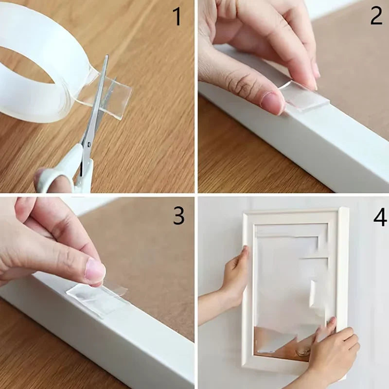 Double Sided Nano Tape – Waterproof Traceless Adhesive for Home Repair